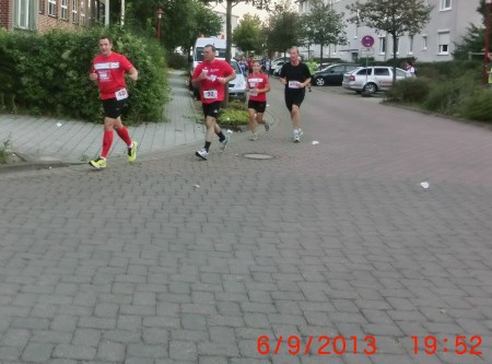 Andreas, Vanessa und Eyck auf der letzten Runde von insgesamt fünf Runden..