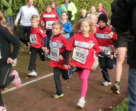 Lenn, Henry, Lilly & Jana kurz nach dem Start.