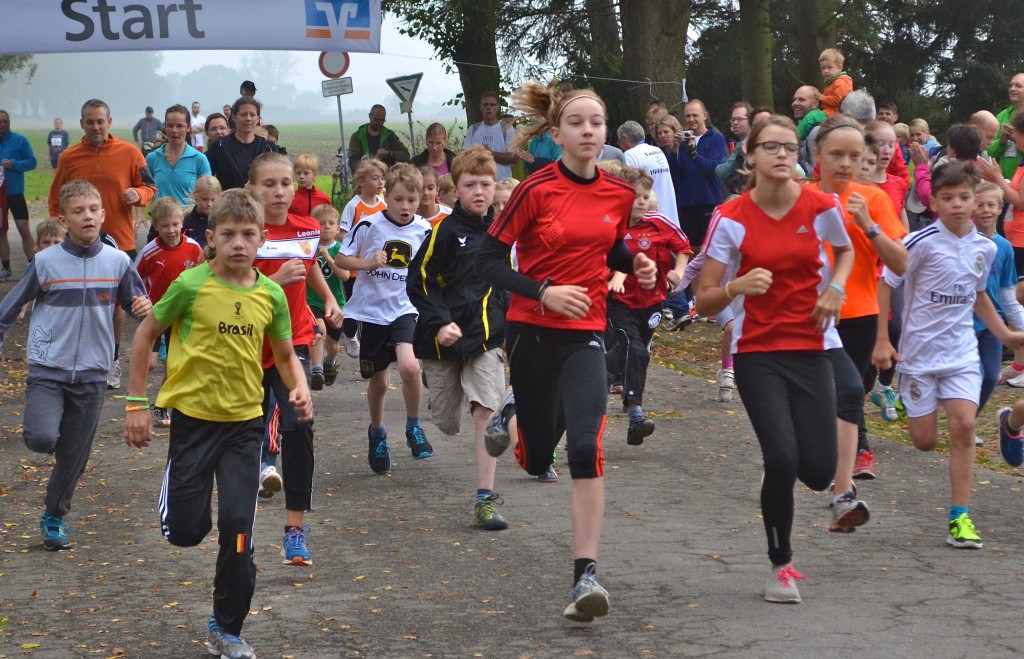 Der Start mit Leonie Marit und Hannes.
