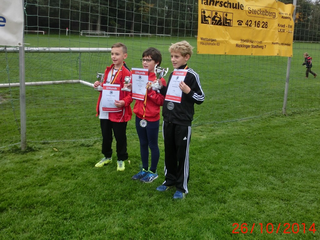 Ben Schmitz wir Dritter seiner Altersklasse MK U10.