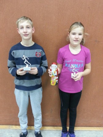 v.l.: Keno & Hannah waren die Fleißigsten.