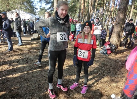 Hannah & Lilly kurz vor ihrem Start.