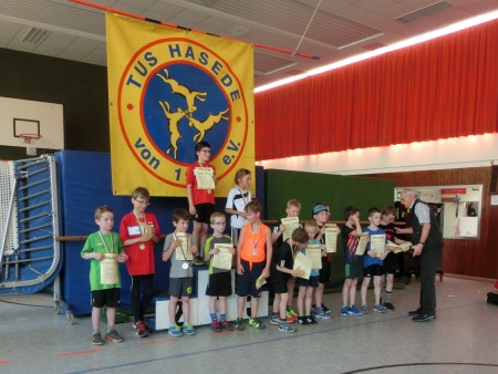 Siegerehrung der Jungen.