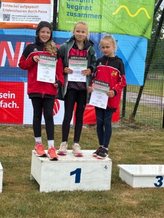 Amilia, Raika & Liana belegen bei der Staffel der WKU12 den 1. Platz.